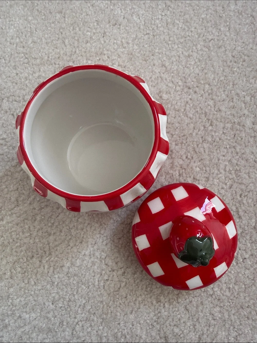 Strawberry Jam Ceramic Jar with Lid, Target Bullseye Playground